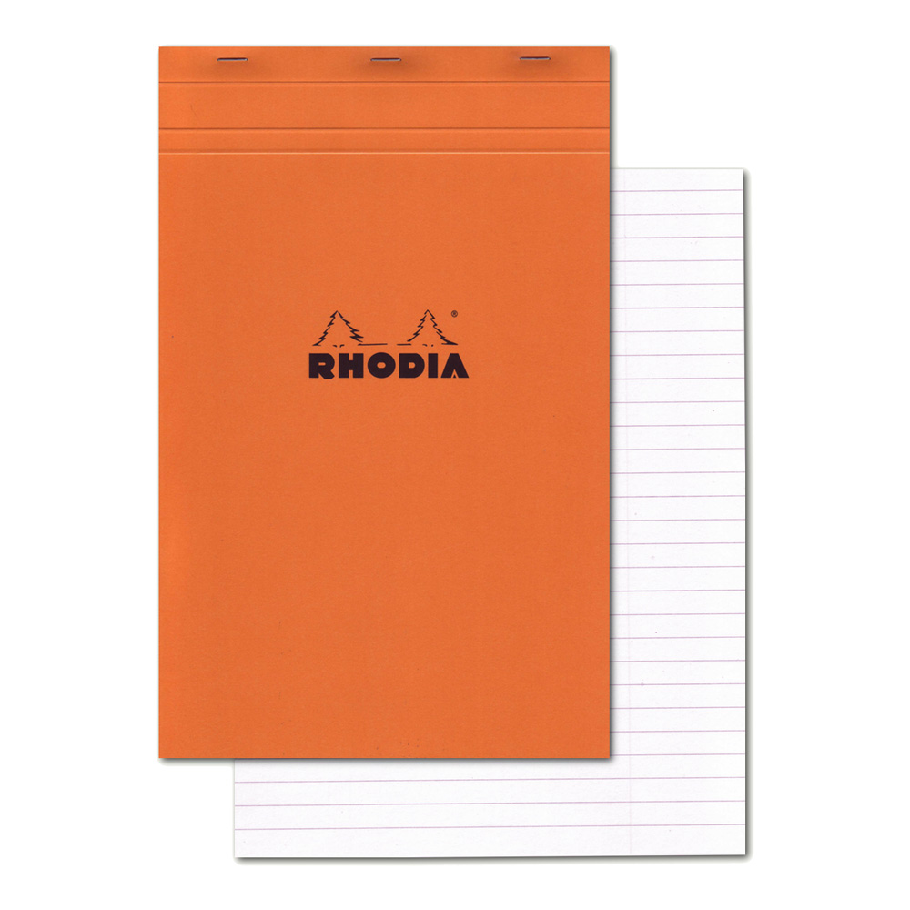 Rhodia Classic Orange Notepad 8.25X12.5 Lined