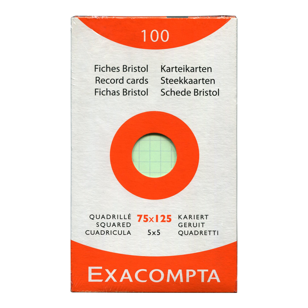 Exacompta Index Cards 3X5 Inch 100Pk