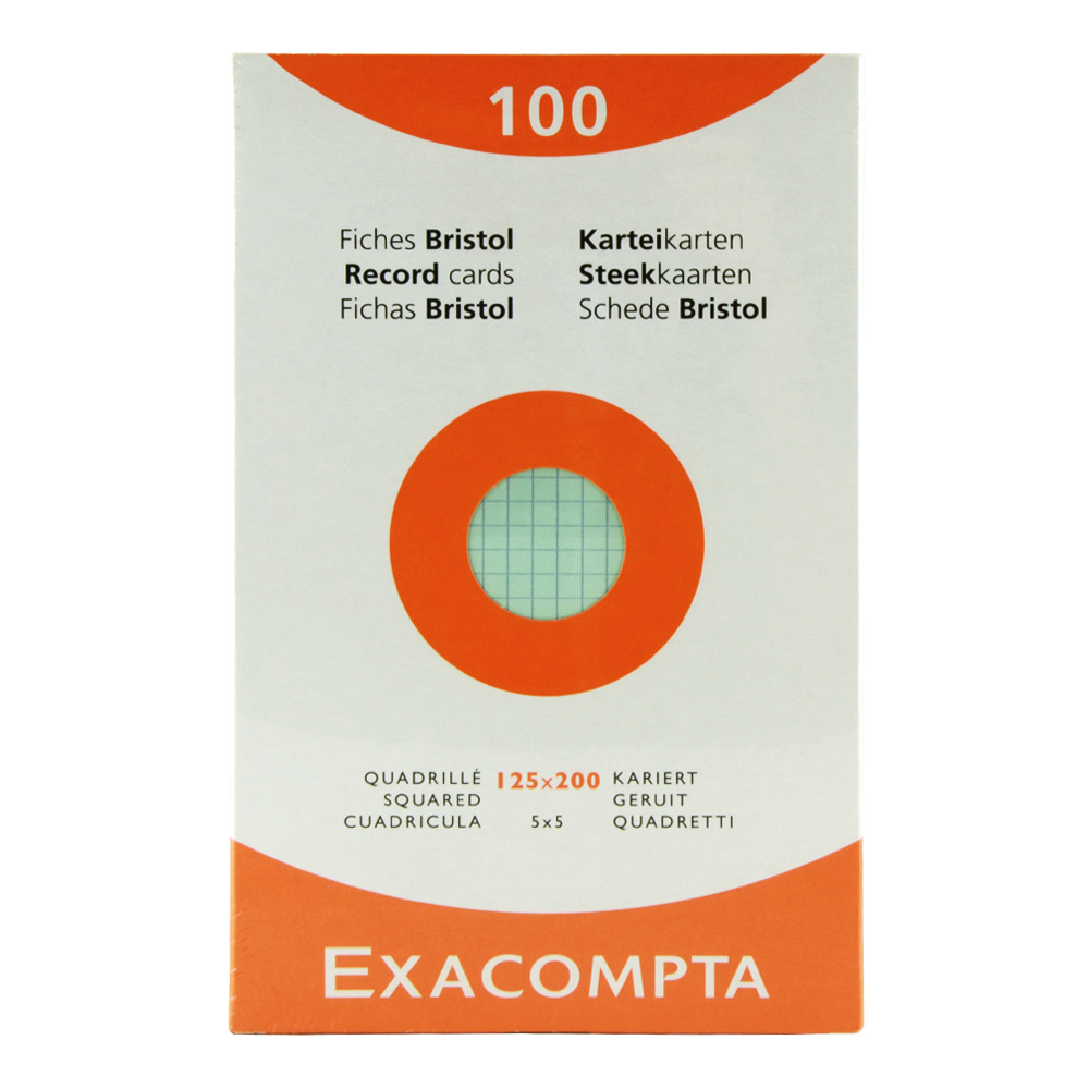 Exacompta Index Cards 5X8 Inch 100Pk