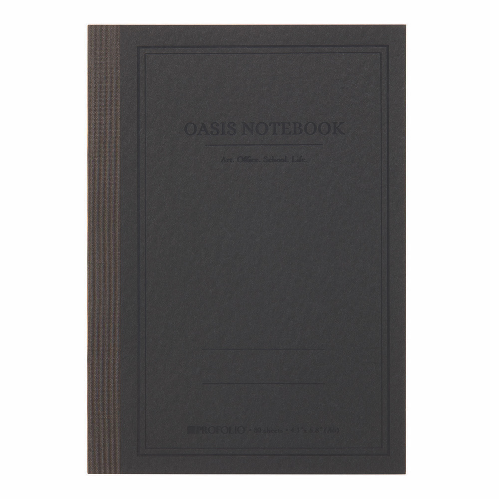 Itoya Oasis Notebook Small A6 Charcoal