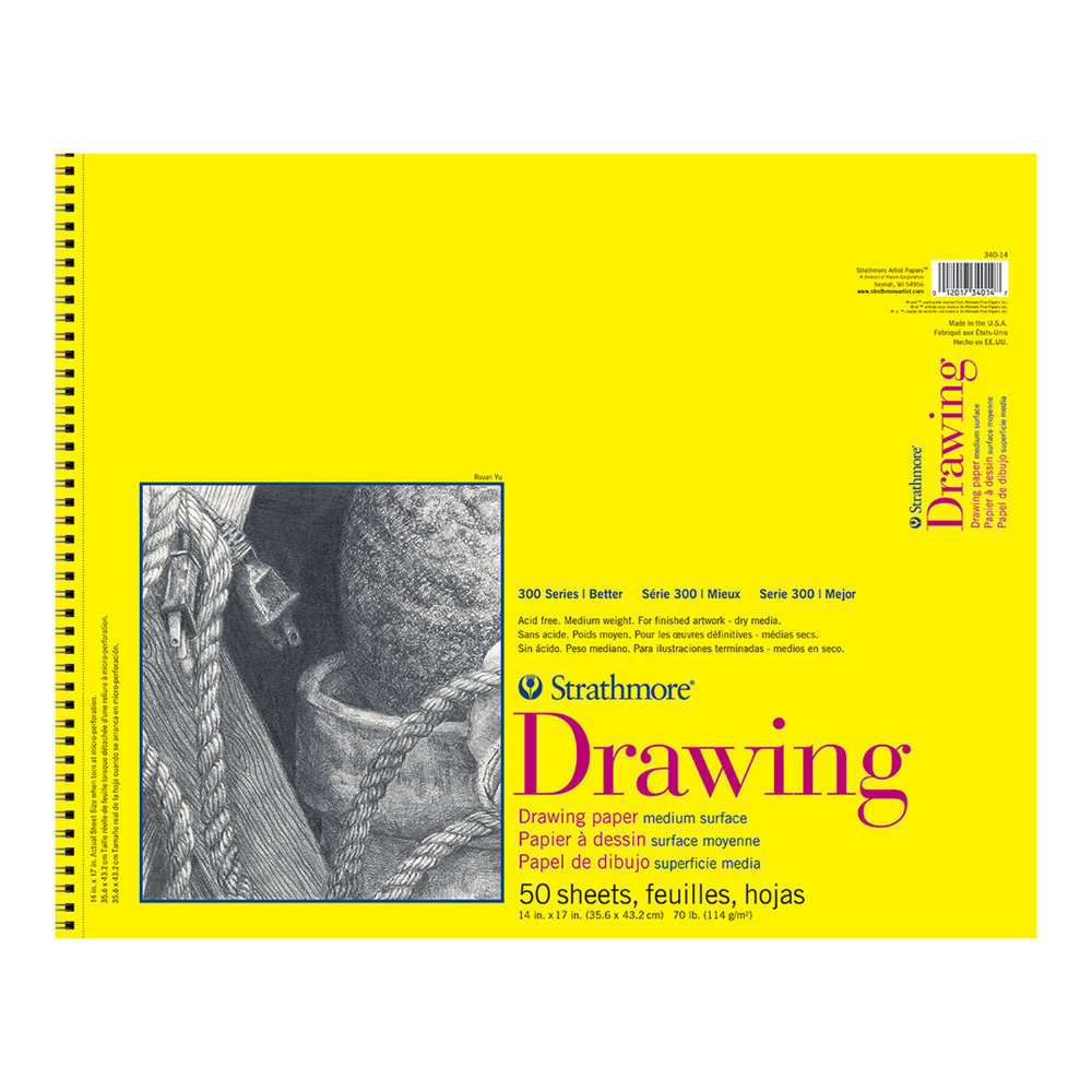 Strathmore 300 Spiral Drawing Pad 14X17 50Sh