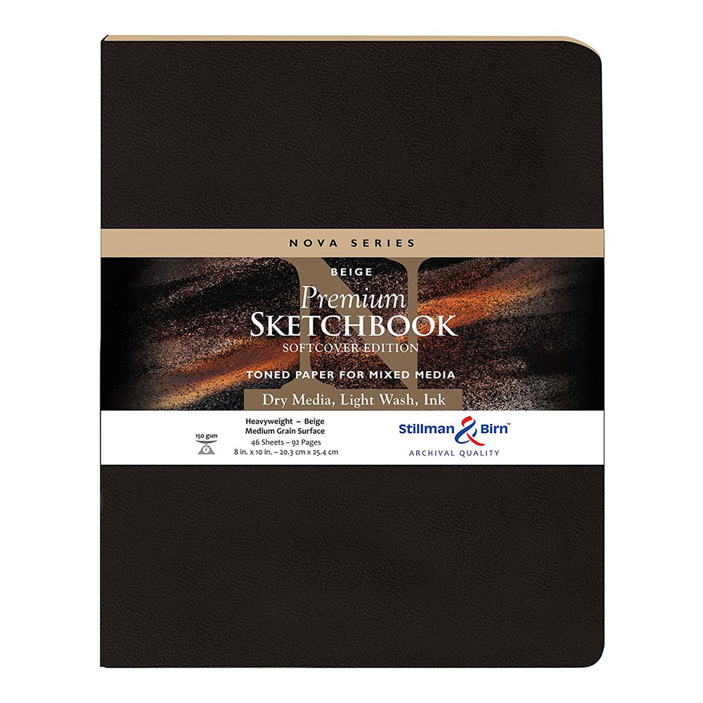 Nova Softcover Sketchbook Beige 8x10