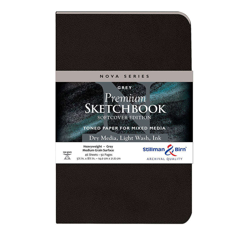 Nova Softcover Sketchbook Grey 5.5x8.5