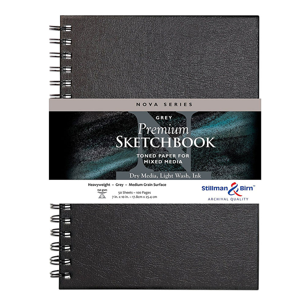 Nova Wirebound Sketchbook Grey 7x10