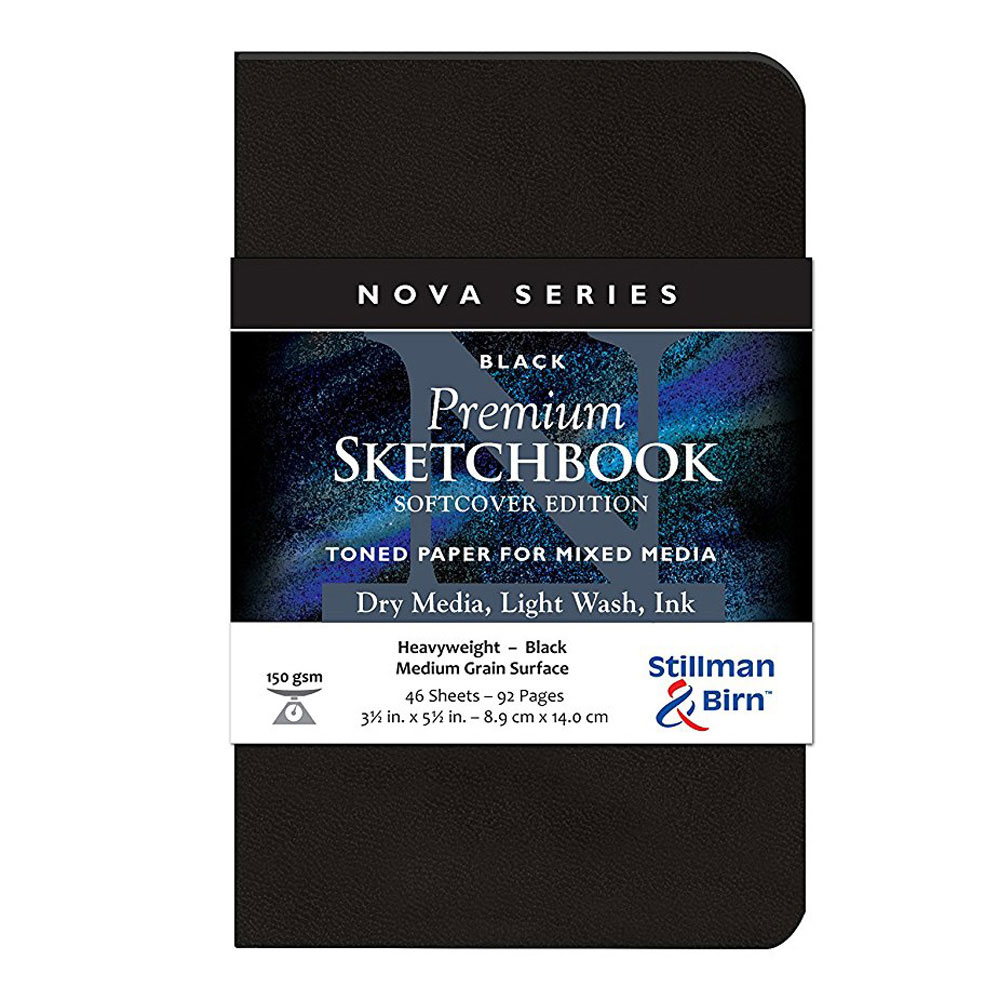 Nova Softcover Sketchbook Black 3.5x5.5