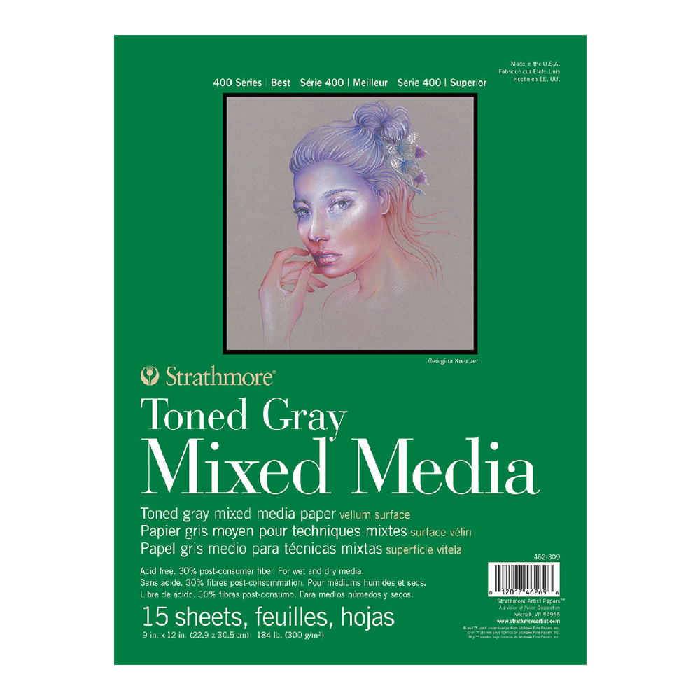 Strathmore Toned Mixed Media Pad 9x12 Gray