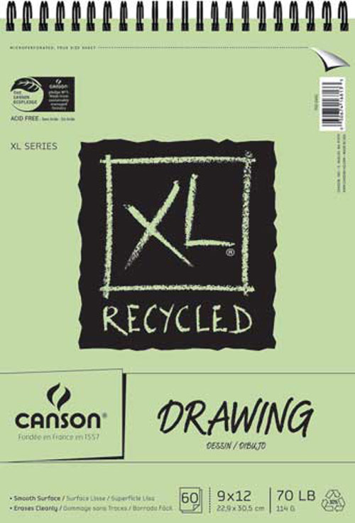 Canson Xl Recycled Drawing Pad 9X12