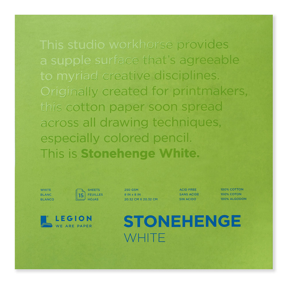 Stonehenge Pad White 8X8 15 Sheets