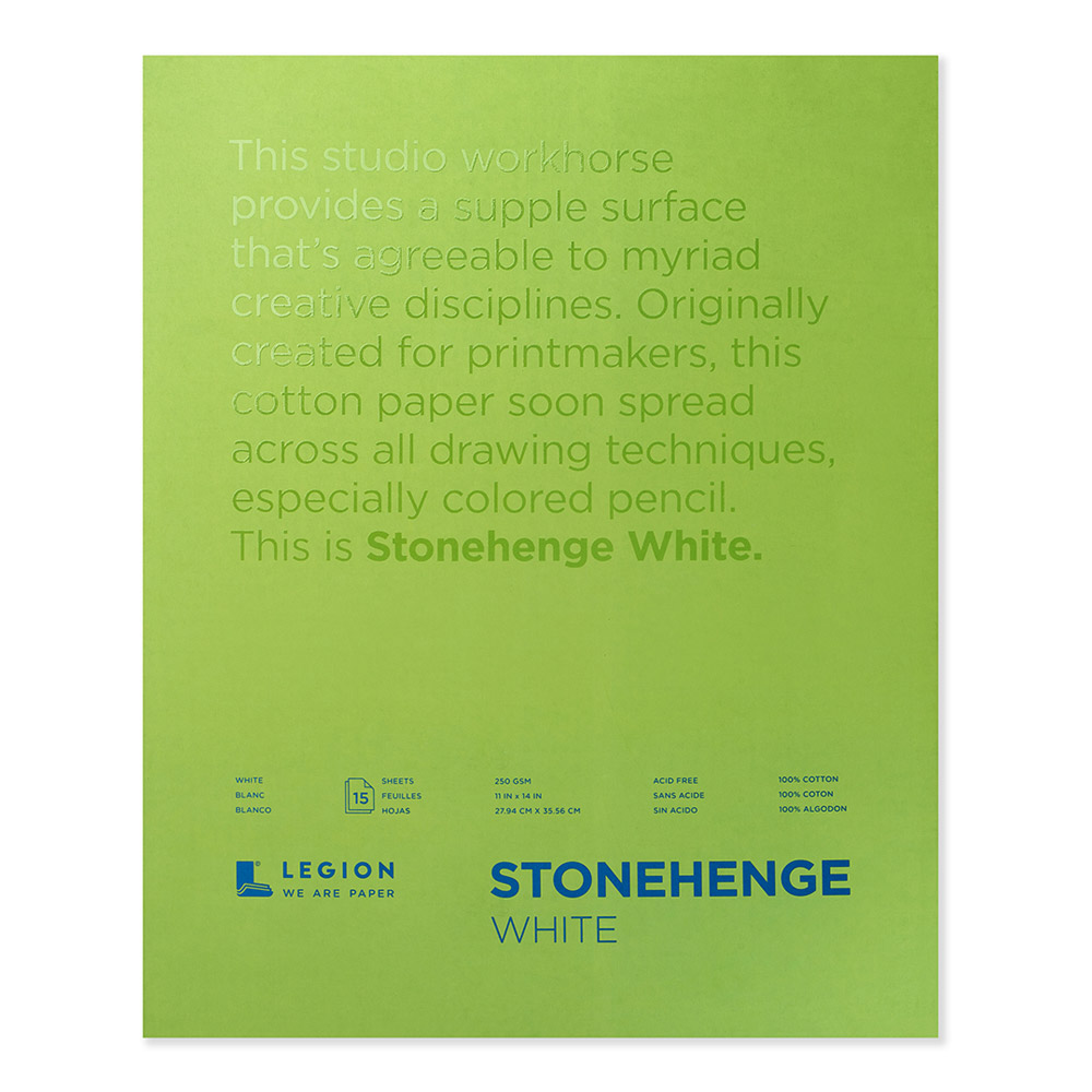 Stonehenge Pad White 11X14 15 Sheets