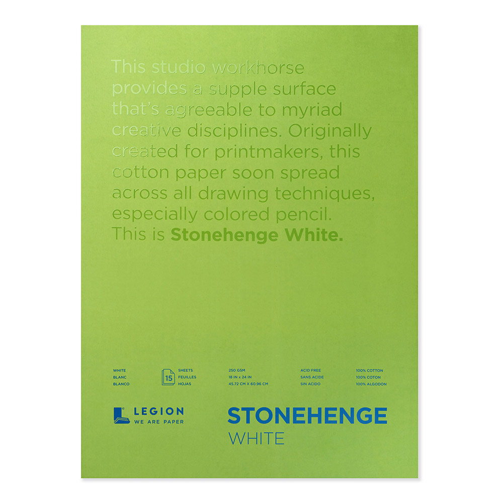 Stonehenge Pad White 18X24 15 Sheets