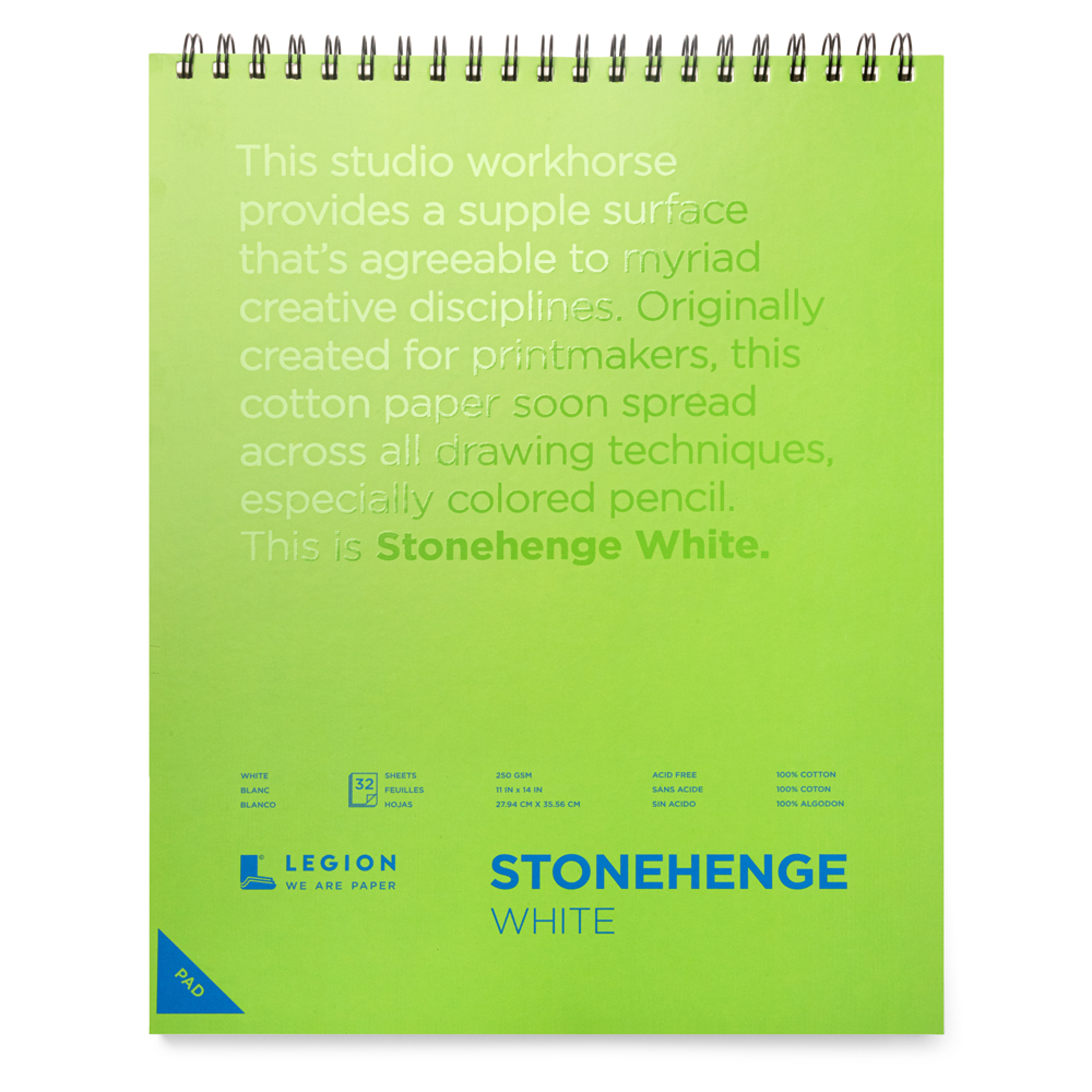 Stonehenge Wired Pad White 11X14 32 Sheets