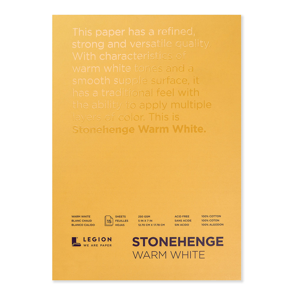 Stonehenge Pad Warm White 5X7 15 Sheets