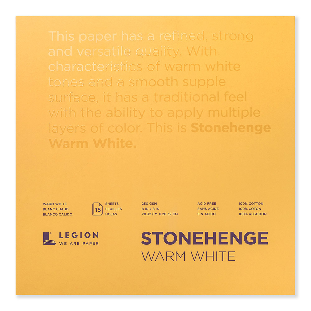 Stonehenge Pad Warm White 8X8 15 Sheets