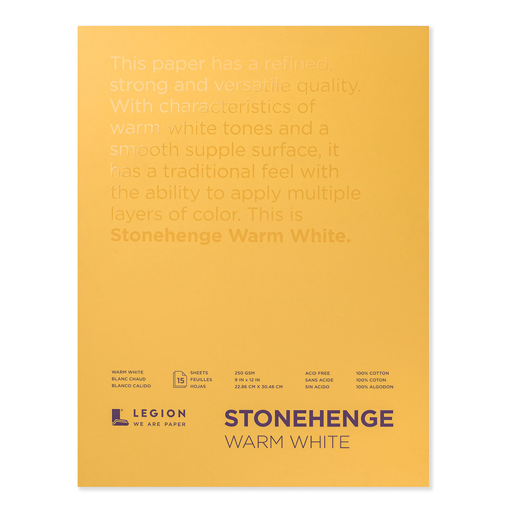 Stonehenge Pad Warm White 9X12 15 Sheets