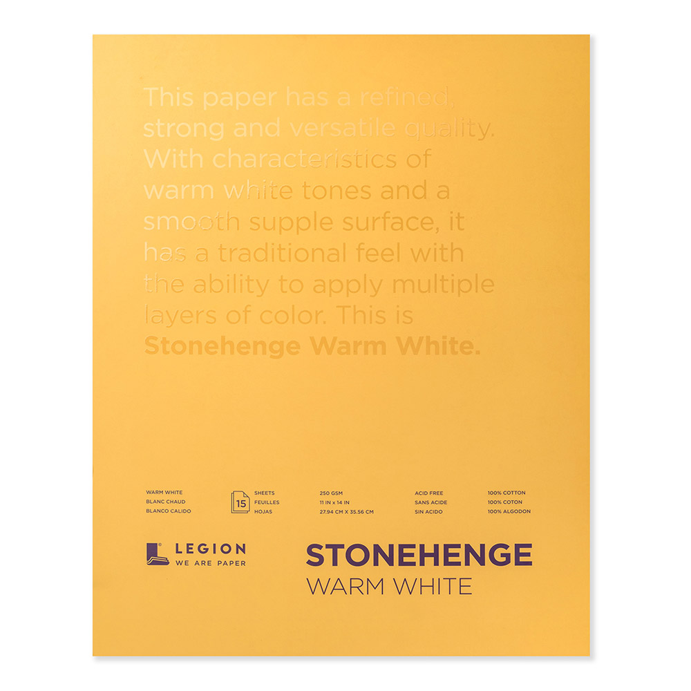 Stonehenge Pad Warm White 11X14 15 Sheets