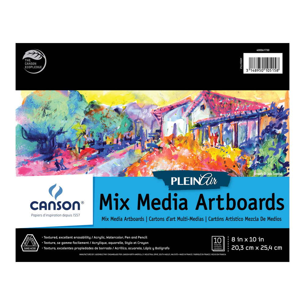 Plein Air Mix Media Artboard 8X10 10 Boards
