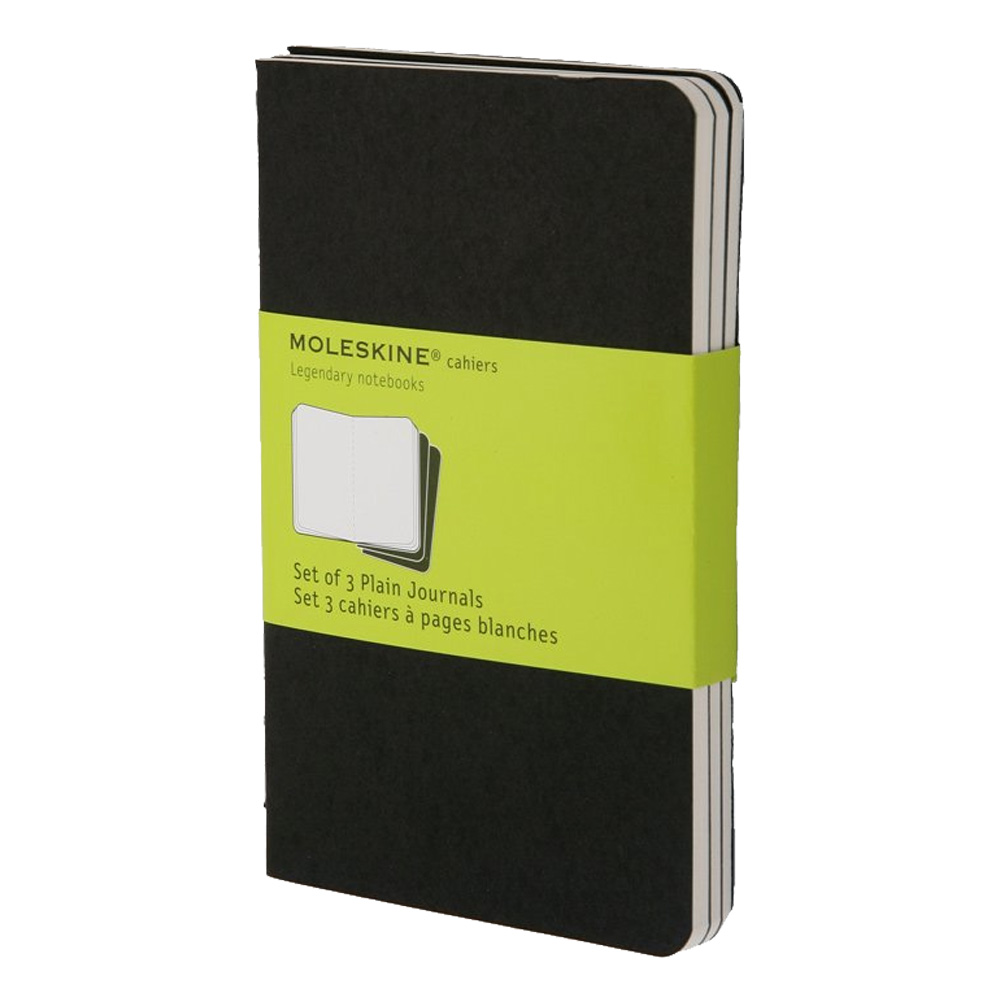 Moleskine Pocket Cahier Plain Black Set/3