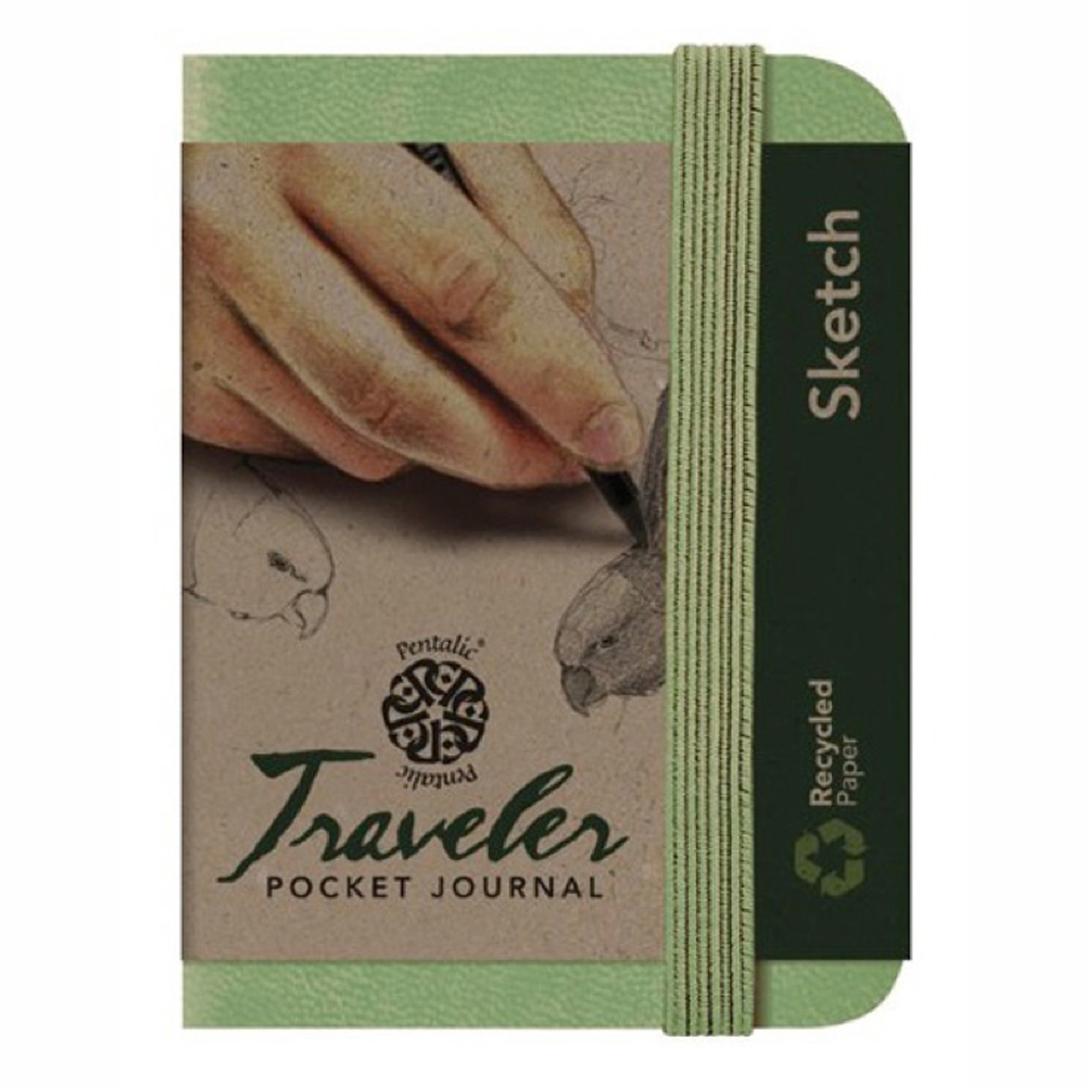 Travelers Pocket Journal 4X3 Olive Green