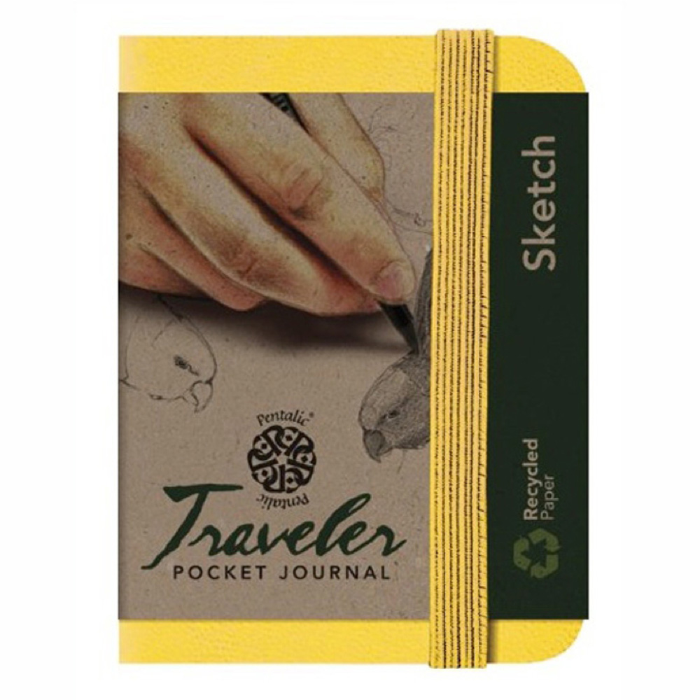 Travelers Pocket Journal 4X3 Yellow Gold