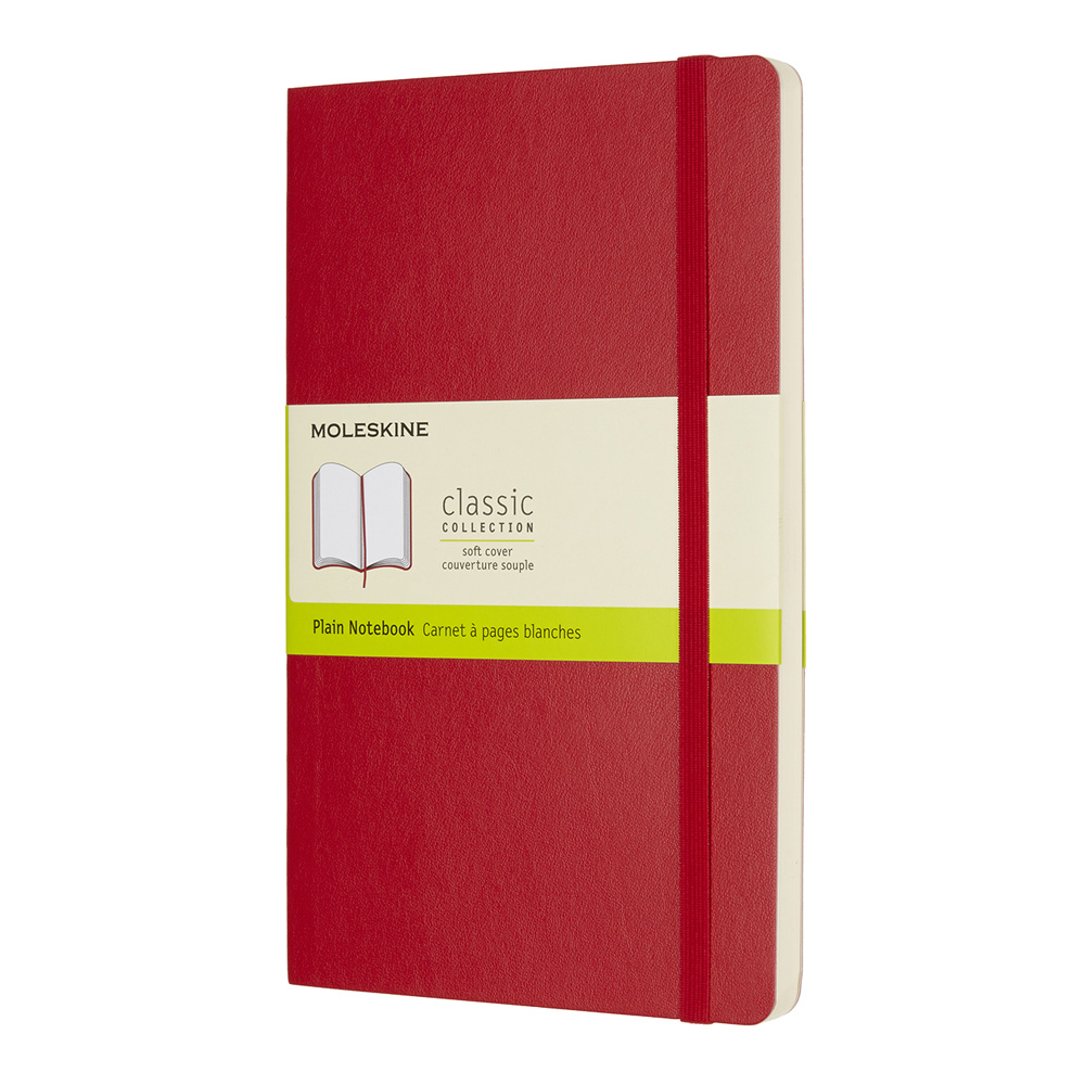 Moleskine Lg Softcover Ruled Ntbk Scar Red