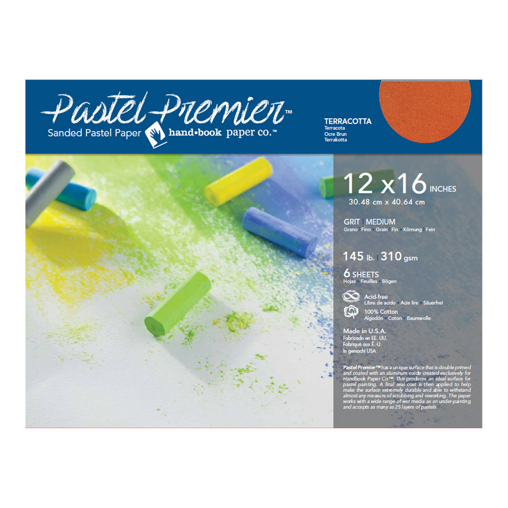 Sanded Pastel Paper Terracotta 12x16in 6pk