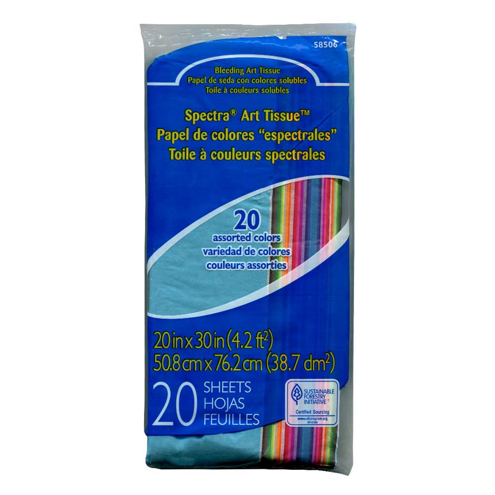 Art Tissue Paper Asst Colors 20X30 20/Sht
