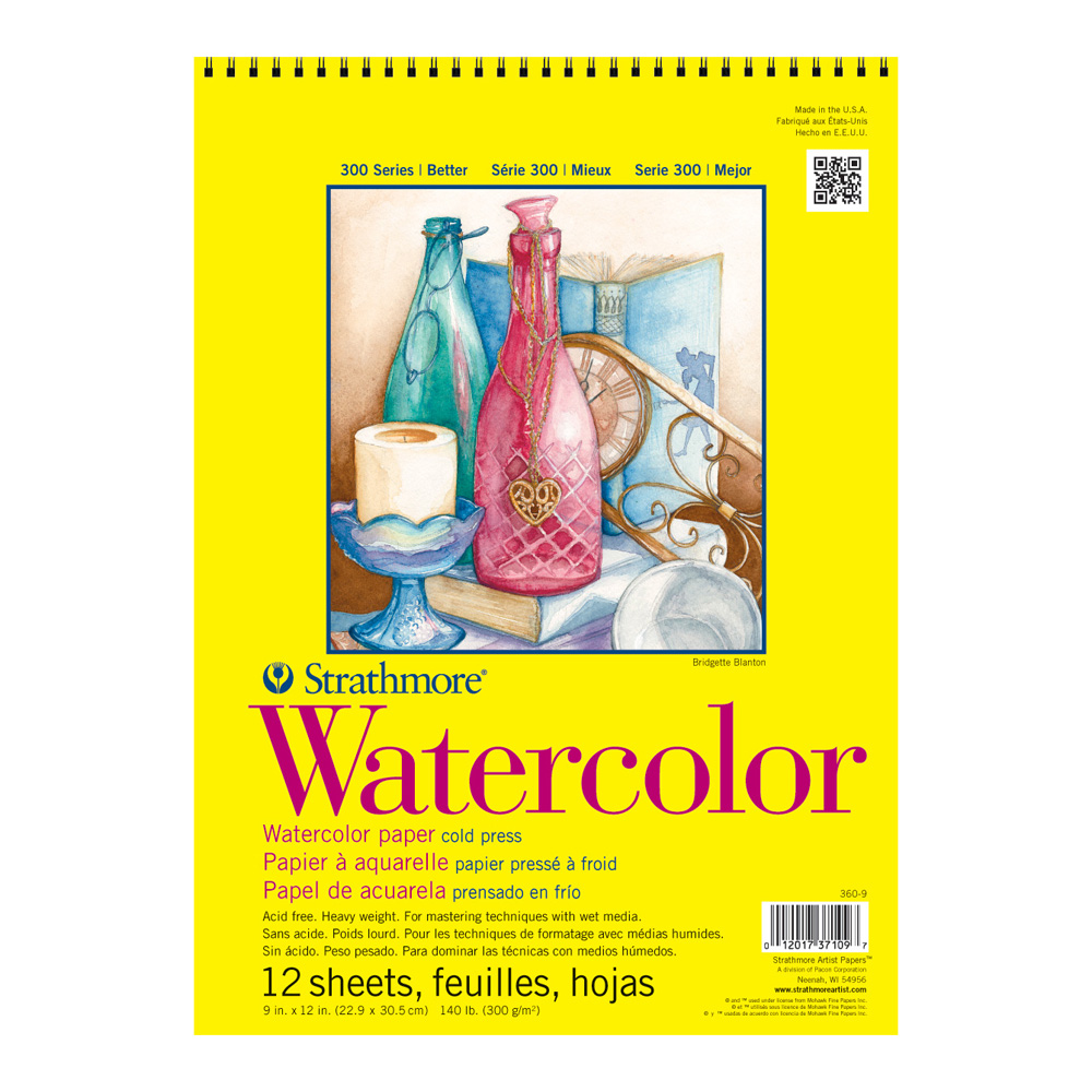 Strathmore 300 Watercolor Pad Wired 9X12