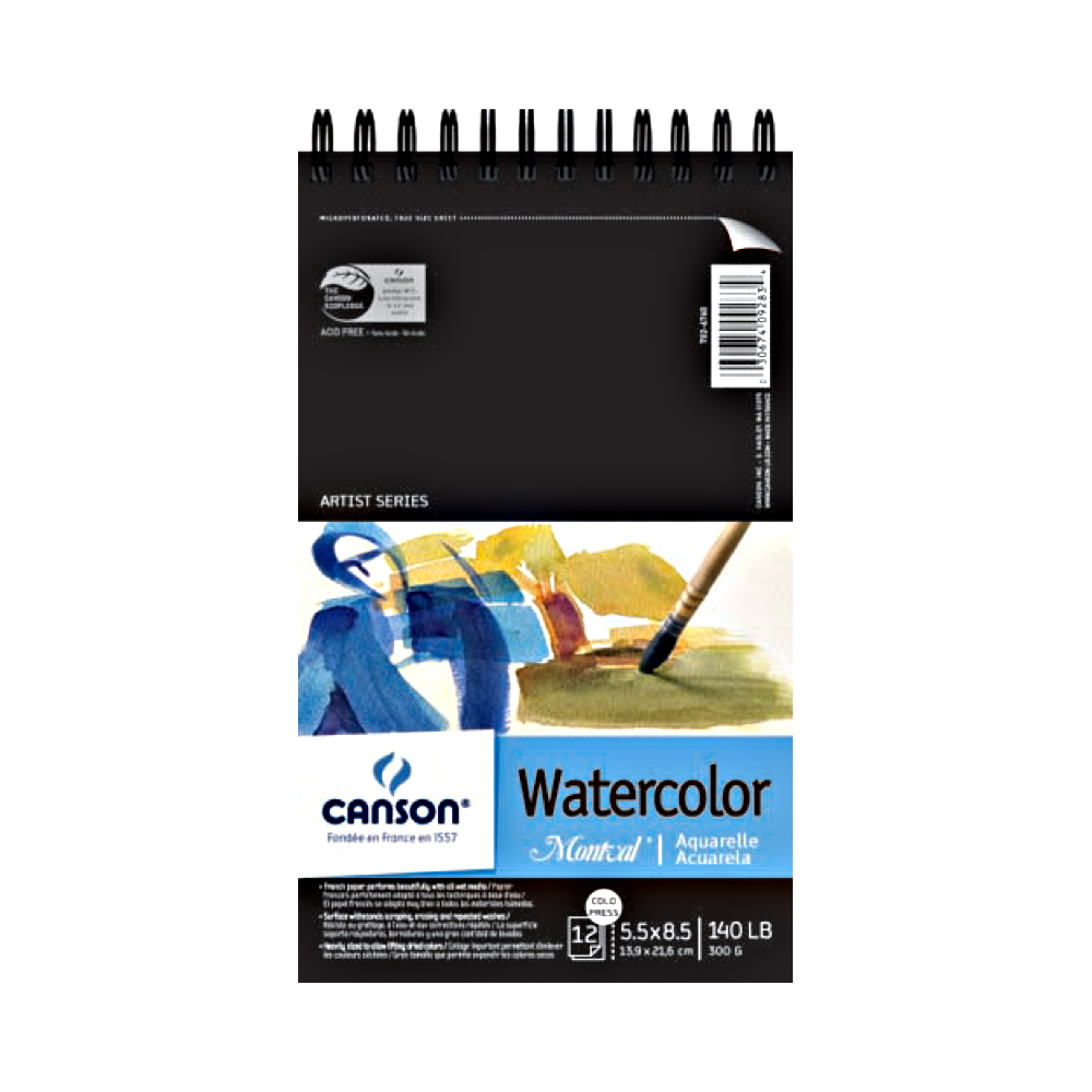 Montval 140Lb Watercolor Pad Wired 5.5X8.5