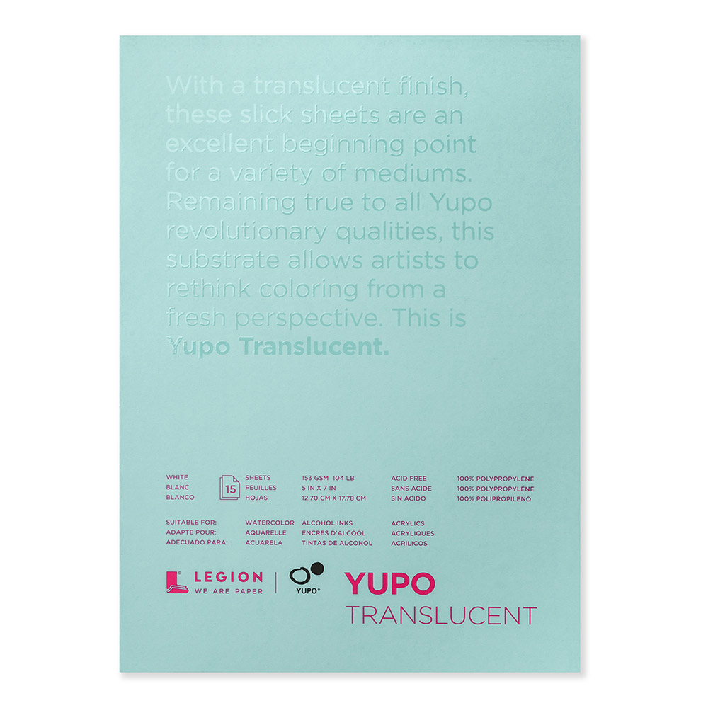 Yupo Polyprp Pad Translucent 104 lb 5 x 7 I