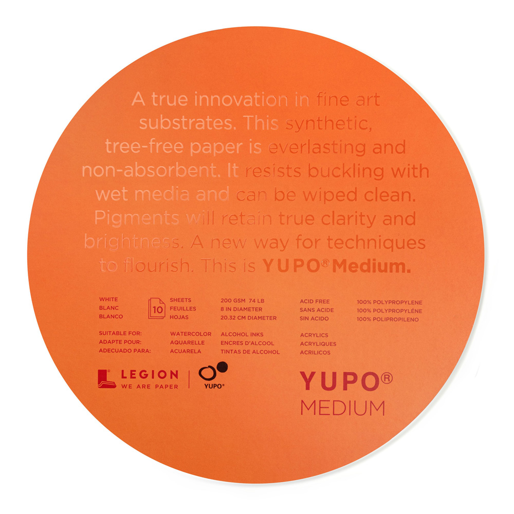 Yupo Medium Round Pad 8 Inch