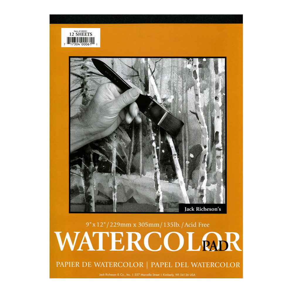 Richeson CP Watercolor Pad 9X12 135lb 12/sht