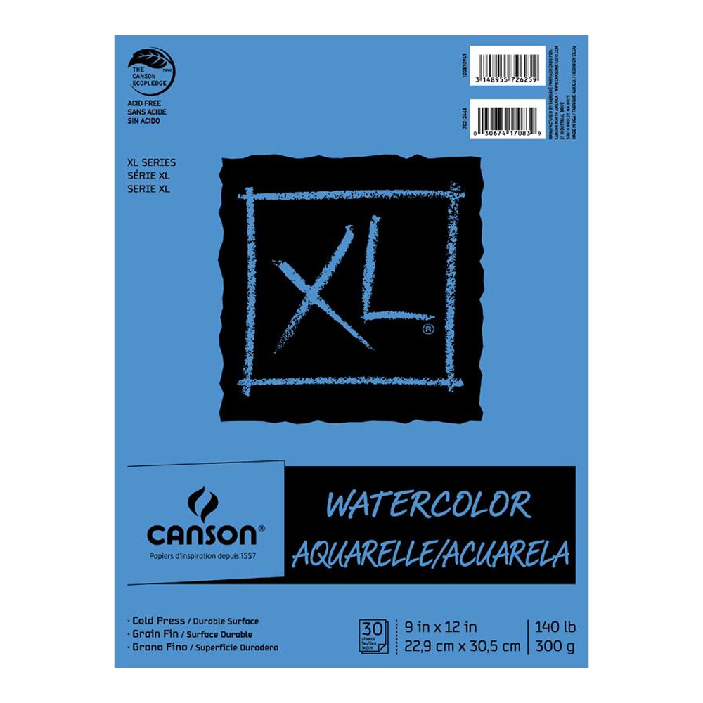 Canson Xl Watercolor Pad 9X12