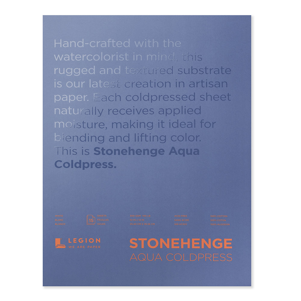 Stonehenge Aqua Cp Block 10X14 140Lb White