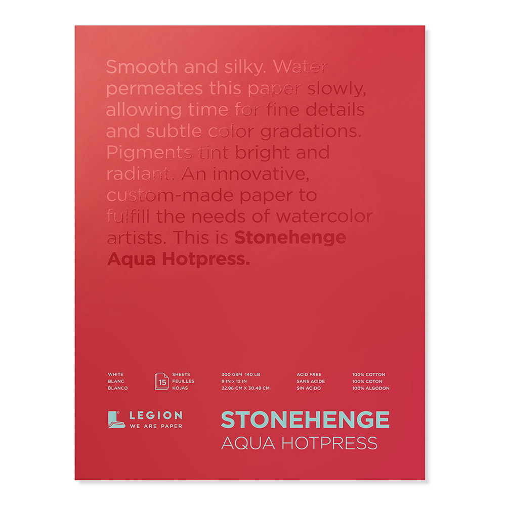 Stonehenge Aqua Hp Block 9X12 140Lb White