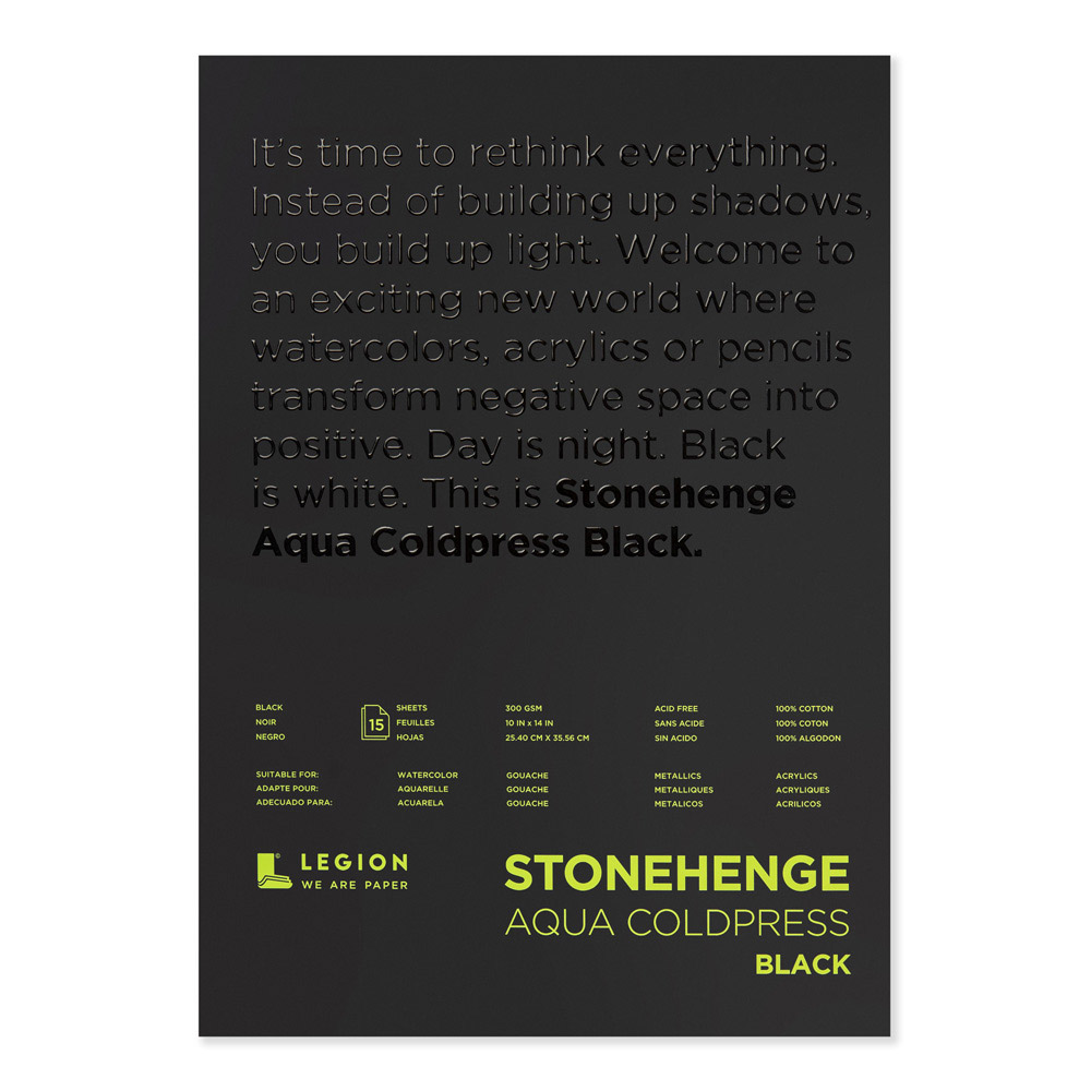 Stonehenge Aqua CP Pad Black 10X14 Inches