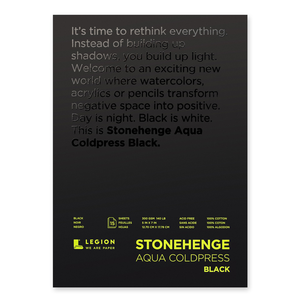 Stonehenge Aqua CP Pad Black 5X7 Inches