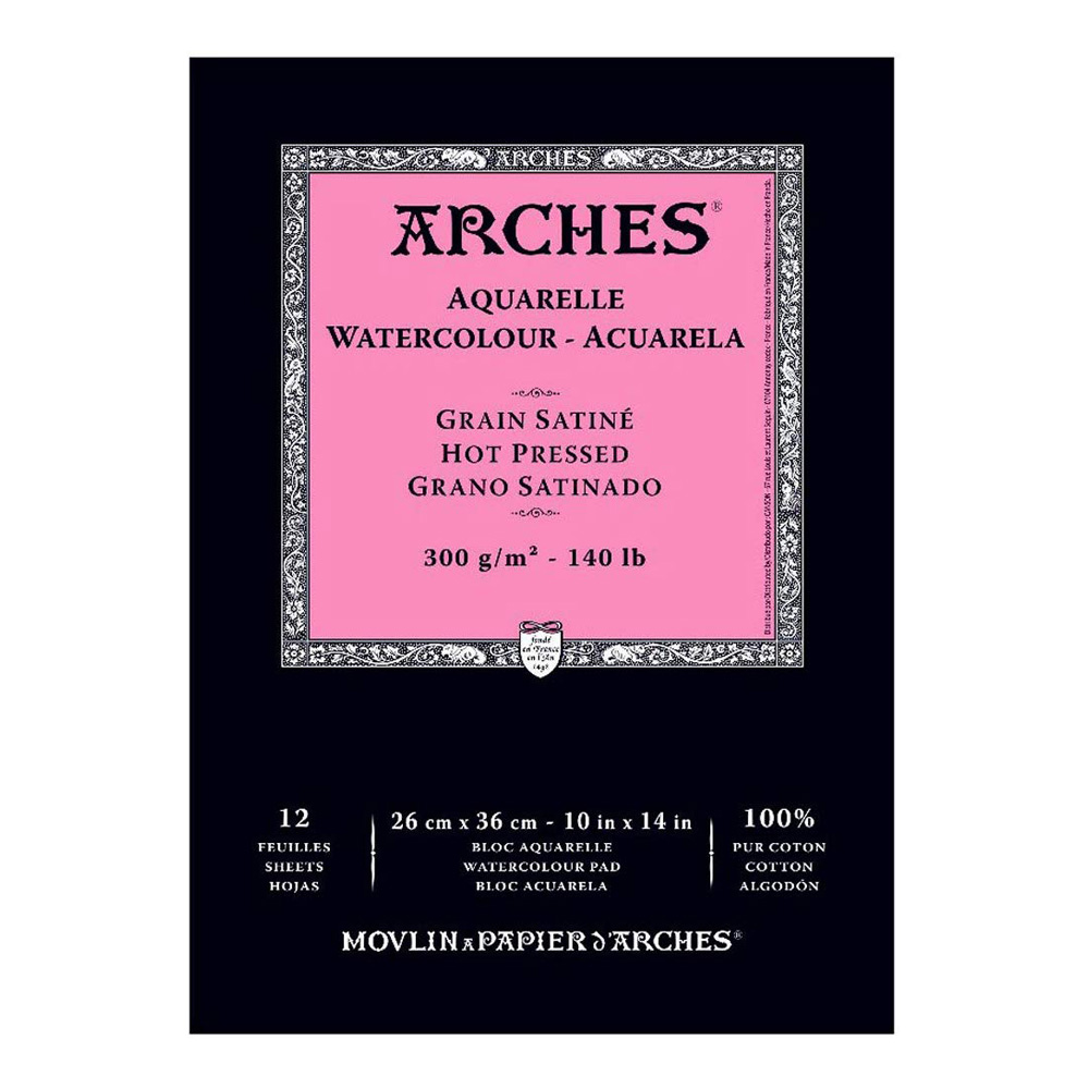 Arches Watercolor Pad 10x14 140lb Hot Press