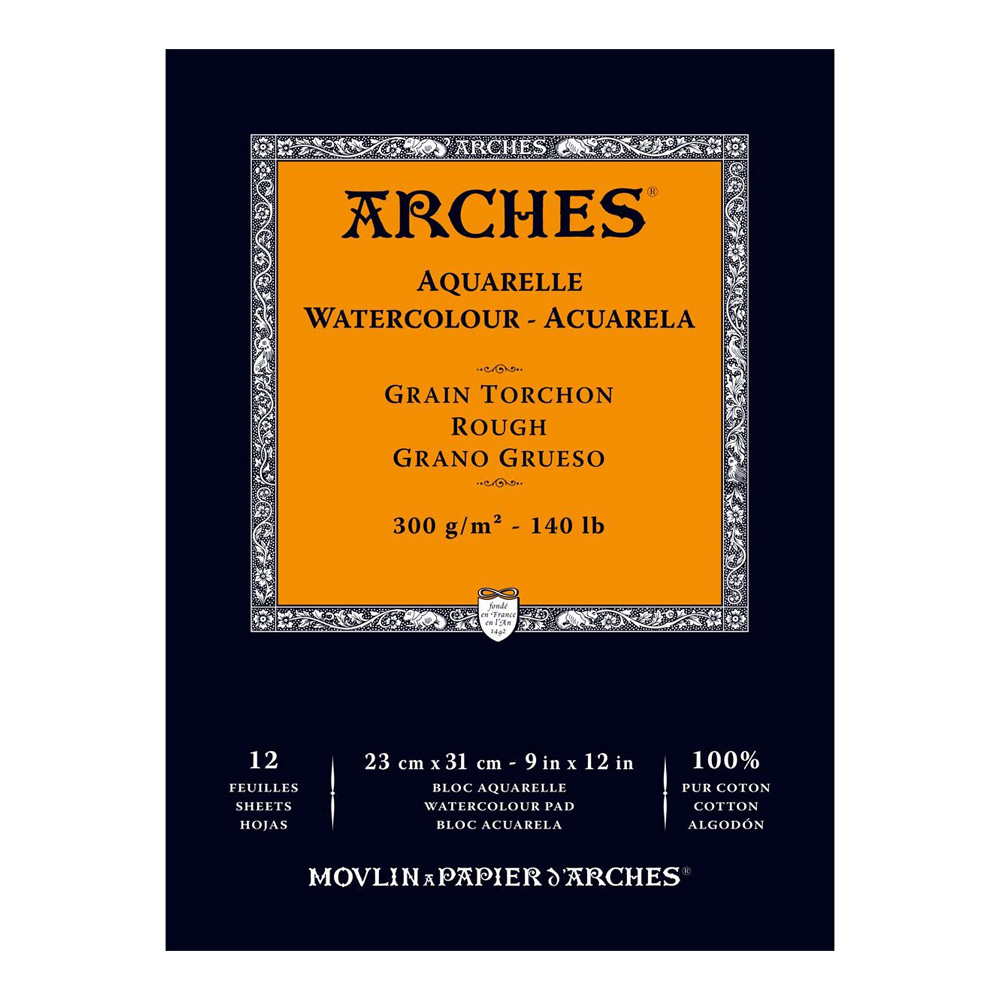 Arches Watercolor Pad 9x12 140lb Rough