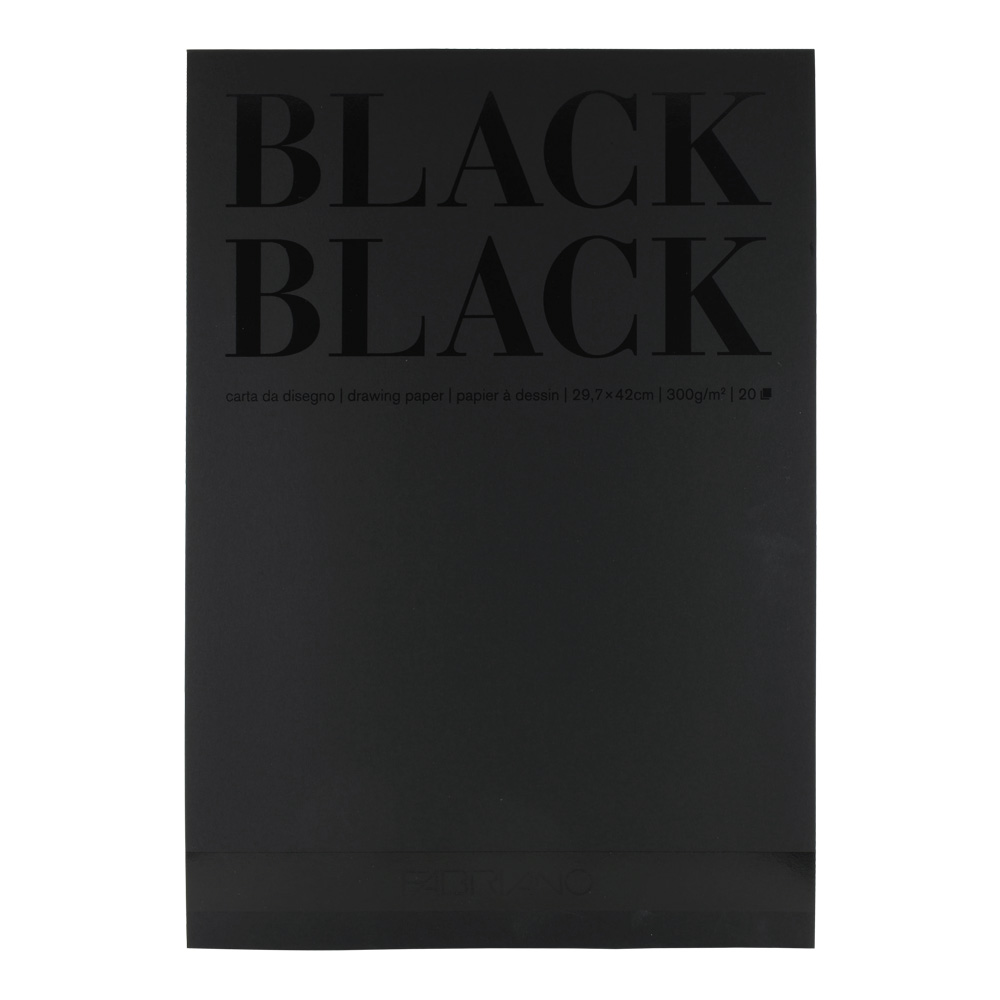 Fabriano Black Black Pad 11.75X16.5 300gsm
