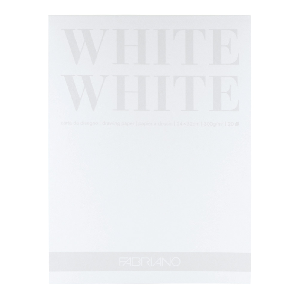 Fabriano White White Pad 9X12 300gsm