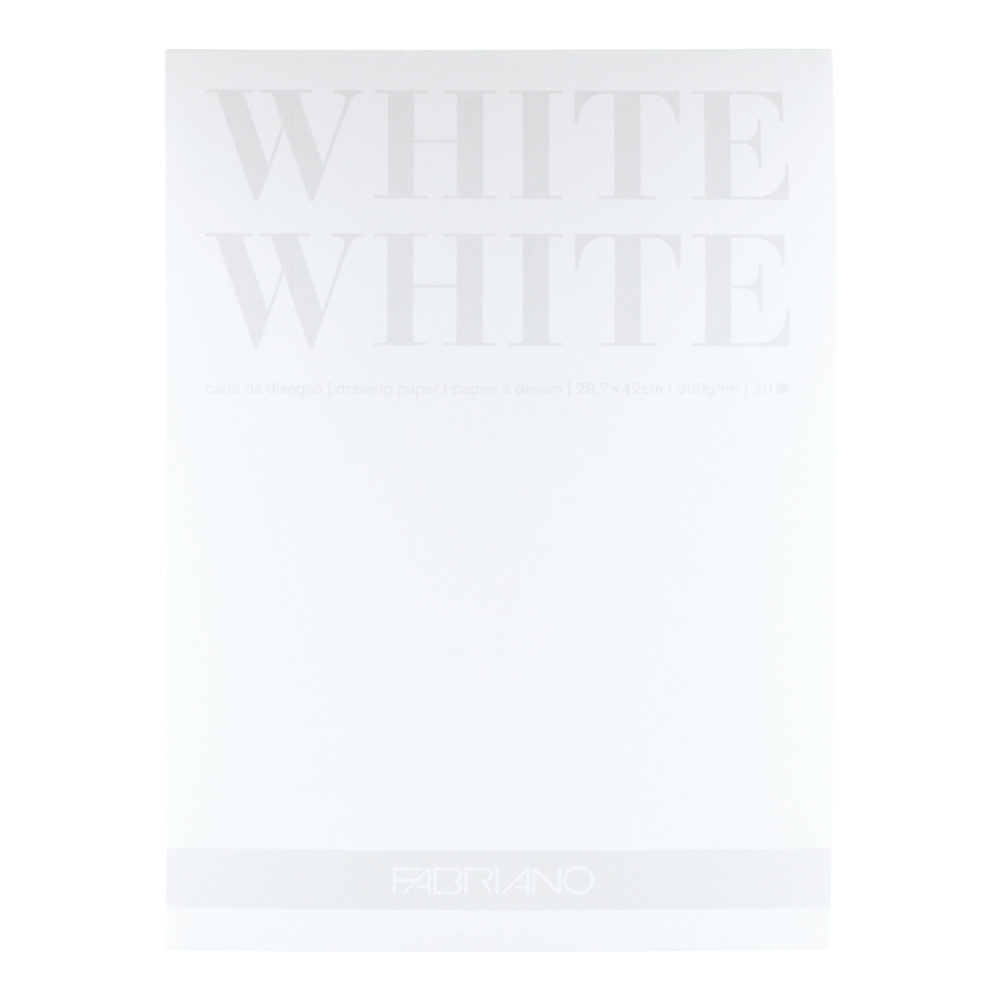 Fabriano White White Pad 11.75X16.5 300gsm