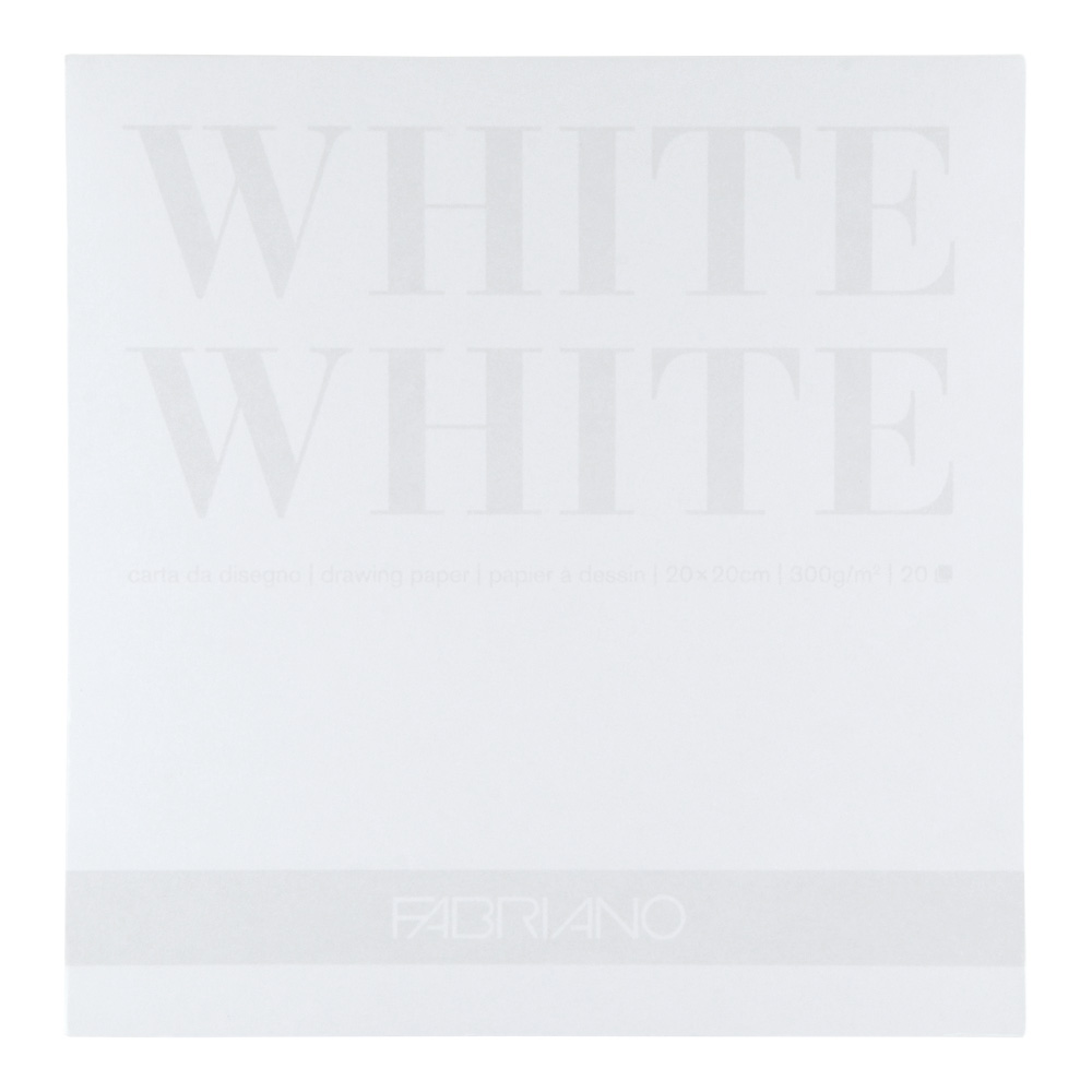 Fabriano White White Pad 8X8 300gsm