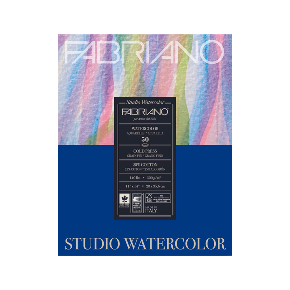 Studio Watercolor Pad 11X14 Cp 140Lb 50 Shts