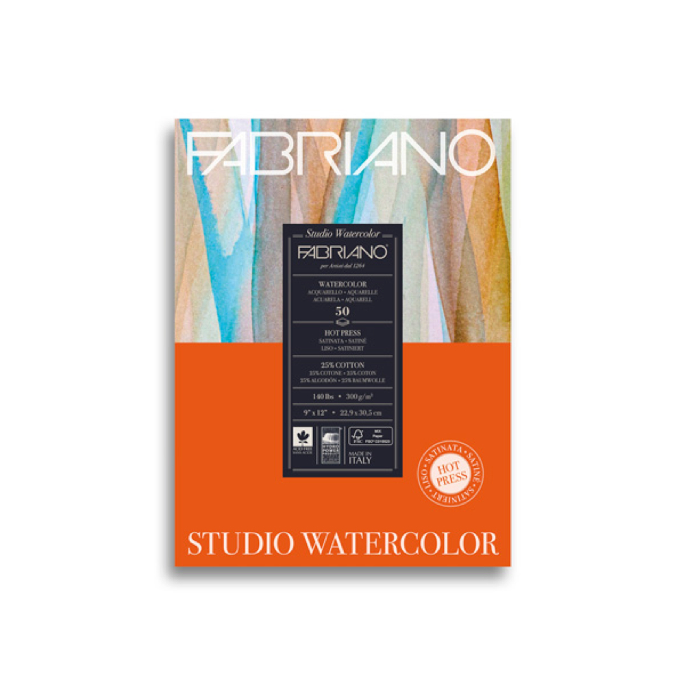Studio Watercolor Pad 9X12 Hp 140Lb 50 Shts