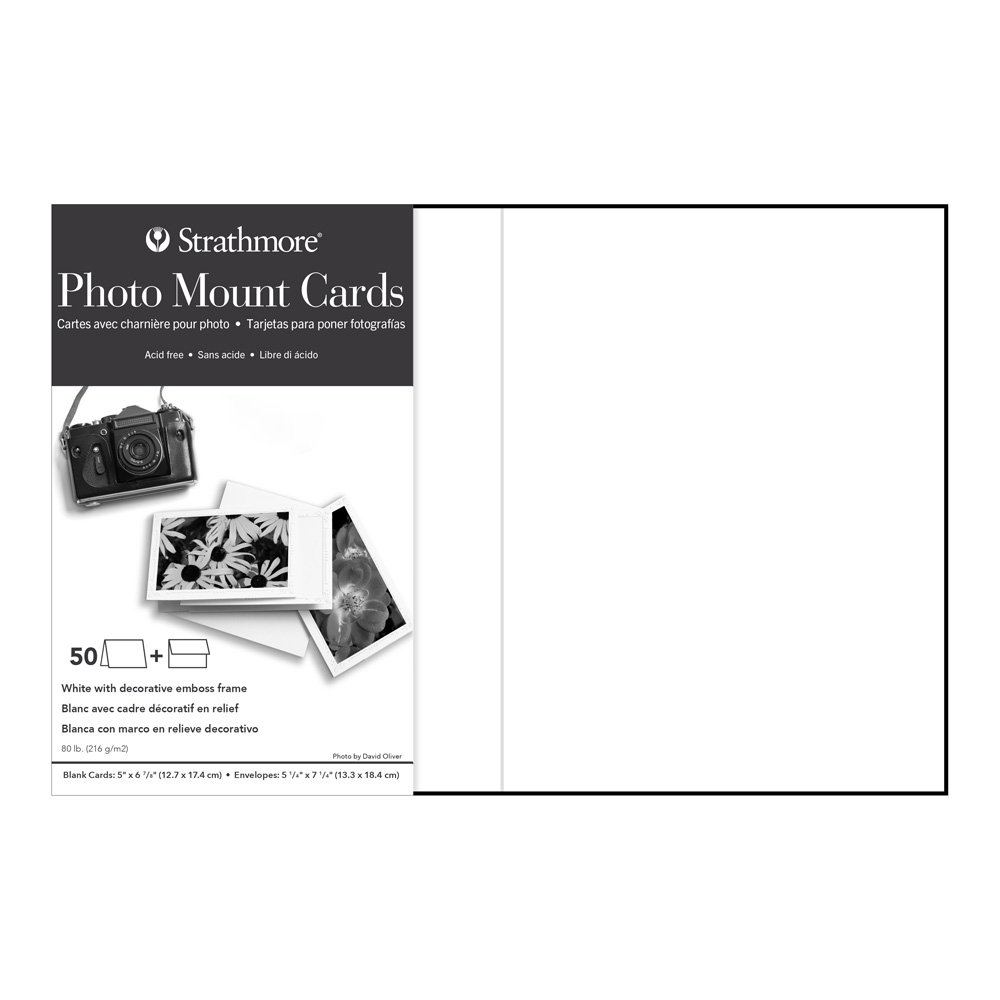 Strathmore Photomount Cards Deco White Pk/50