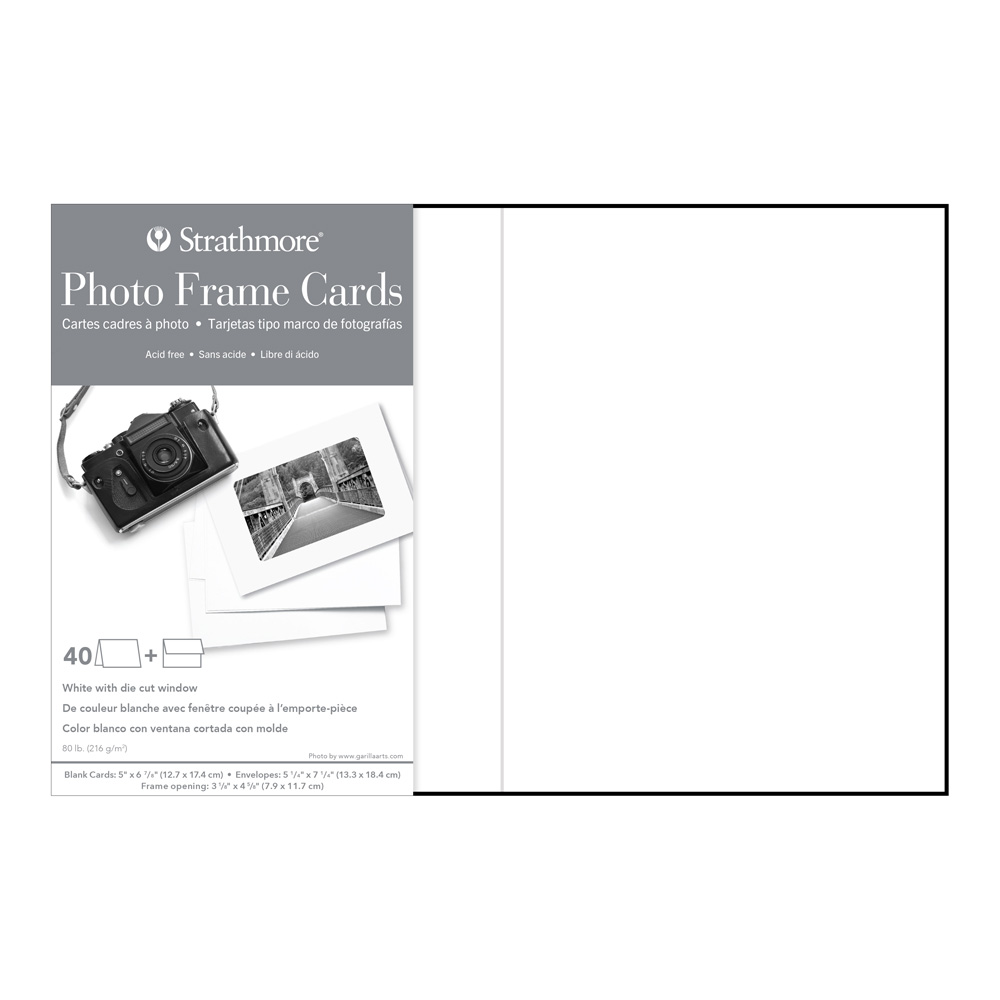 Strathmore Photoframe Cards White Pk/40