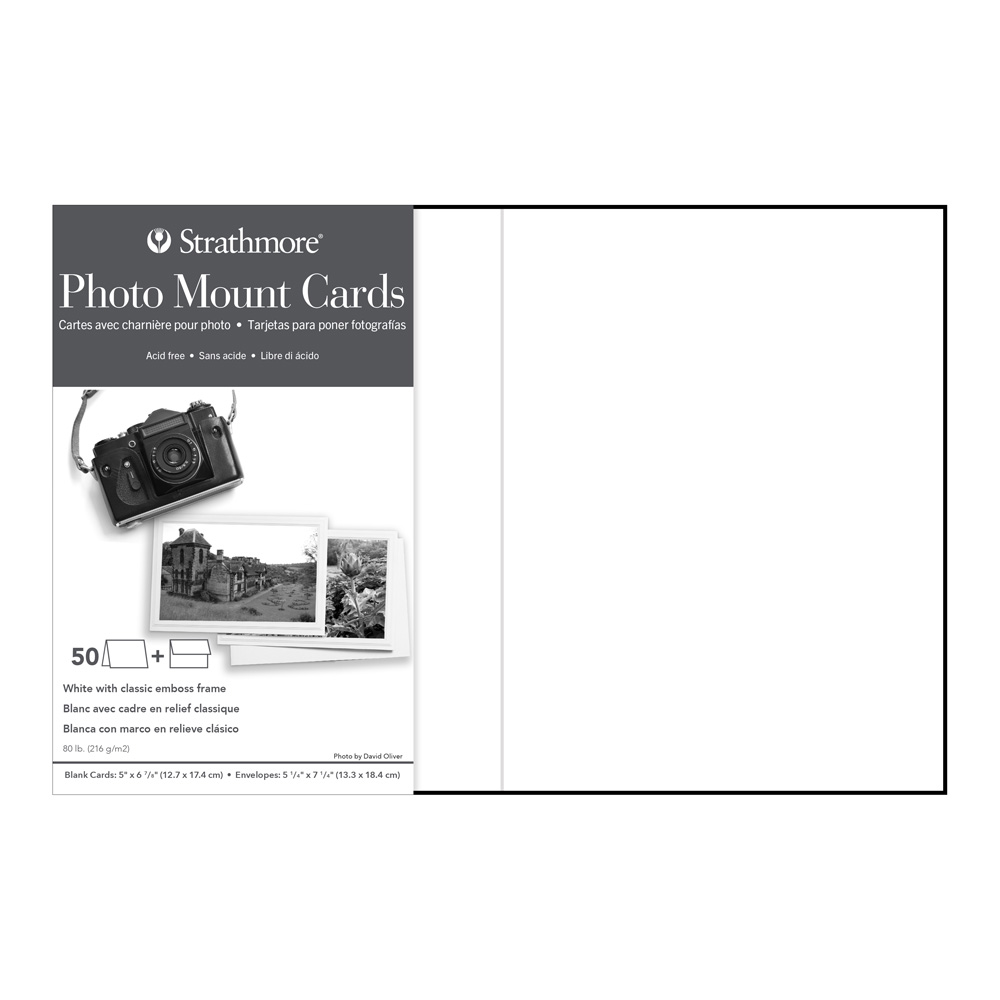 Strathmore Photomount Cards Clasc White Pk/50