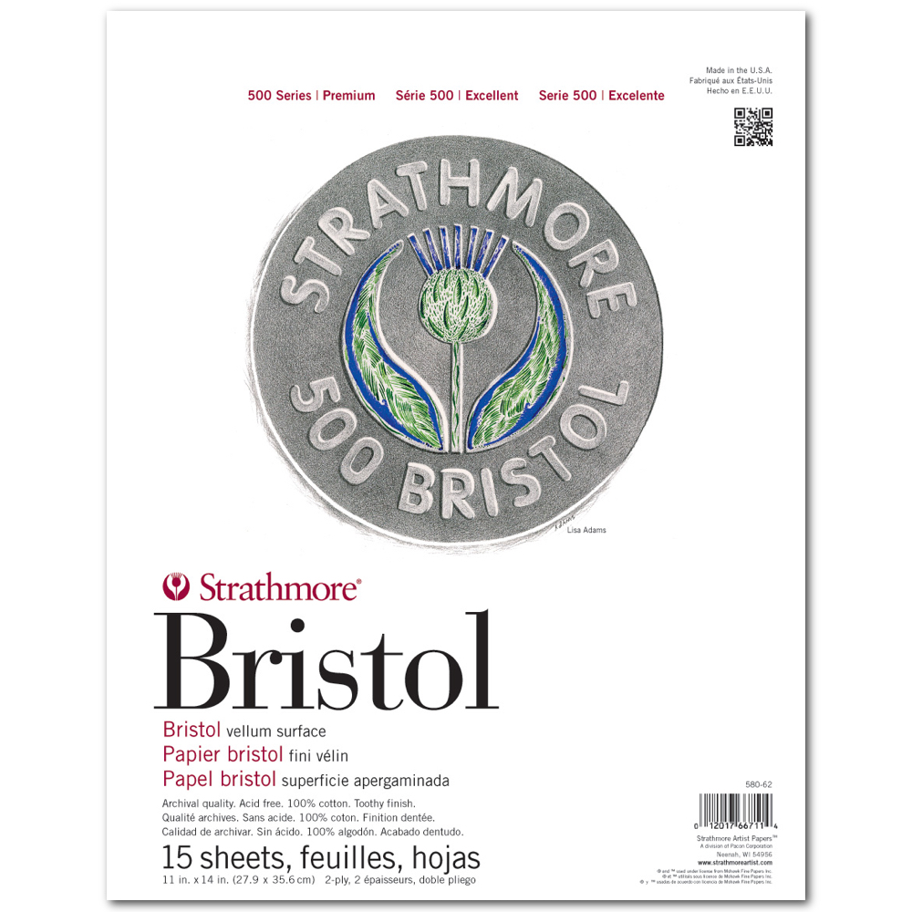 Strathmore 500 Bristol 2Ply Vellum 11X14 Pad