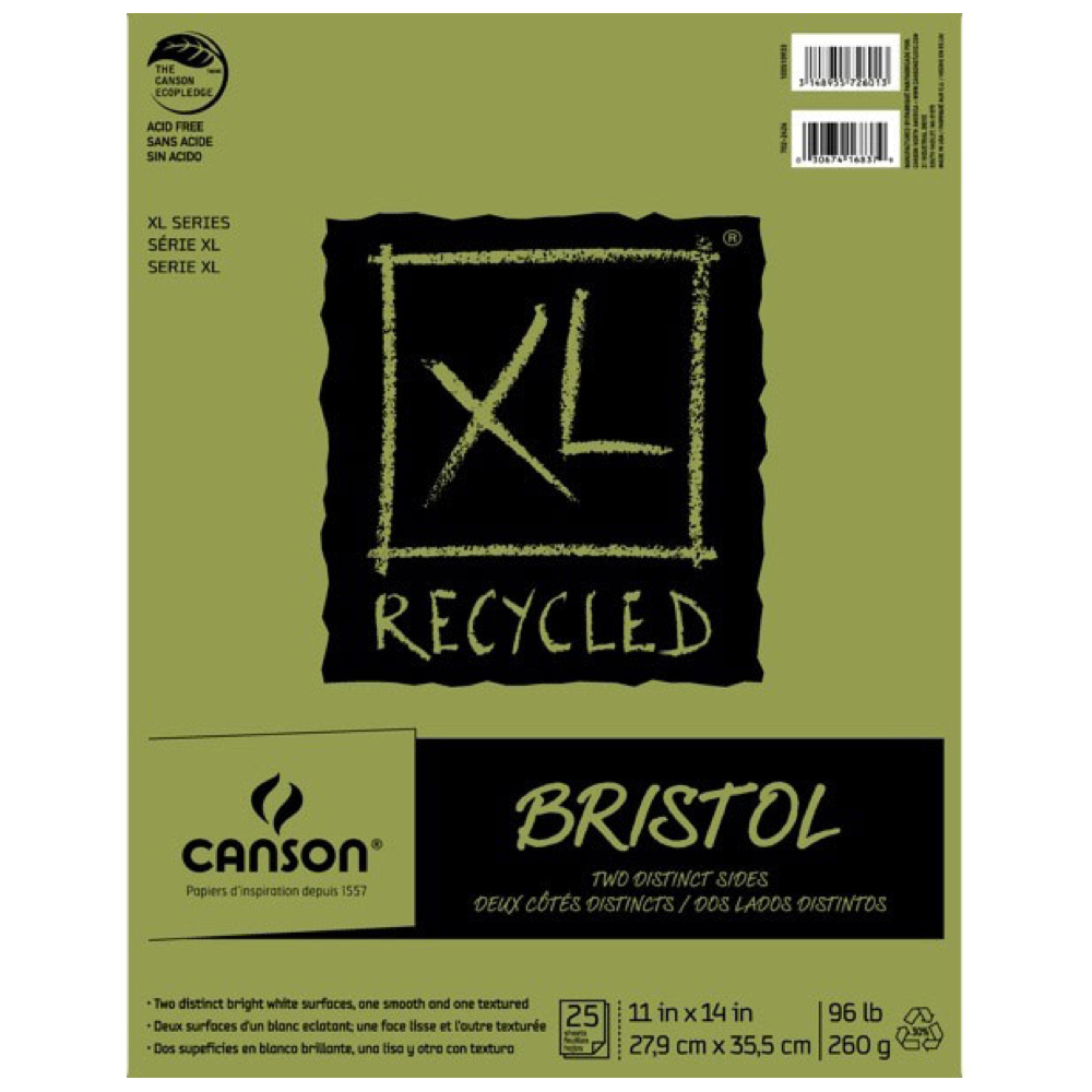 Canson Xl Recycled Bristol 11x14 Pad 25Sh