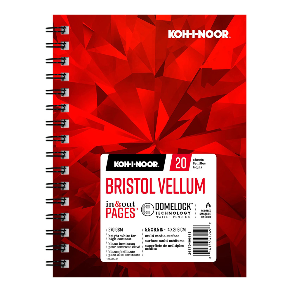 Koh-I-Noor Bristol Vellum Pad 5.5X8.5 20 Shts